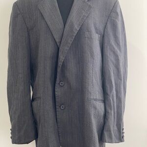 DiBenedetto 100% Pure Wool Men's Gray‎ Blazer with Shoulder Pads 172
